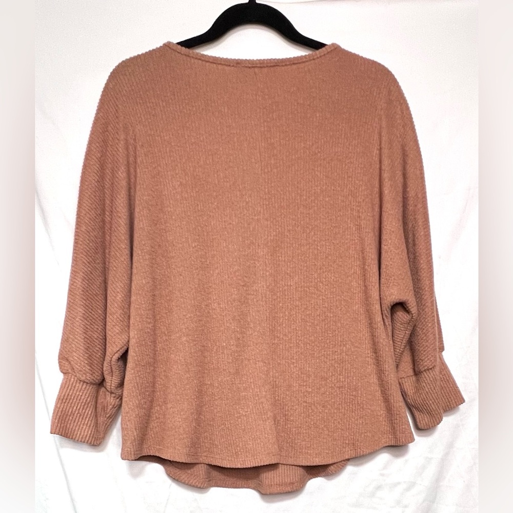 Fred David Blush Oversized Ribbed Knit Sweater Cozy Soft Warm Winter - Picture 8 of 10